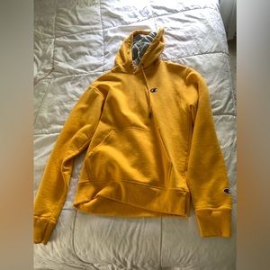 yellow champion hoodie